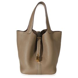 Hermès Etoupe Clemence Picotin Lock 22 GHW