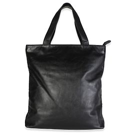 Chanel Vintage Black Embossed Lambskin CC Tote