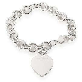 Bracelet Tiffany & Co. avec médaille cœur en argent sterling