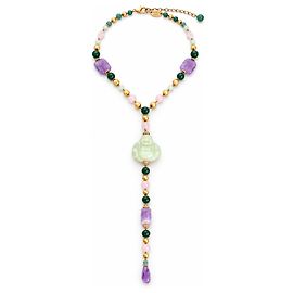 Autre Marque Carlo Zini Collana Lariat con Pendente Buddha