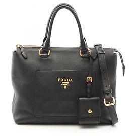 Prada 2-Way Handtasche aus schwarzem Leder