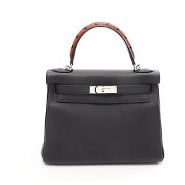 Hermès Hermes Kelly 28 Gallop Blue Indigo Cuivre Handtasche