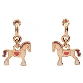 Hermès Orecchini a lobo Hermes Cheval Grand Parade placcati oro