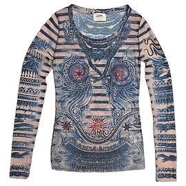 Magnífico top de malla tattoo Jean Paul Gaultier x Lindex