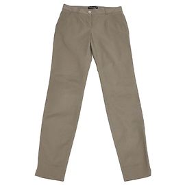 Calças Slim Fit em algodão cáqui Dolce & Gabbana