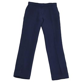 Pantalón de corte recto Christian Dior en mezcla de lana azul