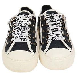 Christian Dior Black Canvas Walk n' Dior Low Top Sneakers