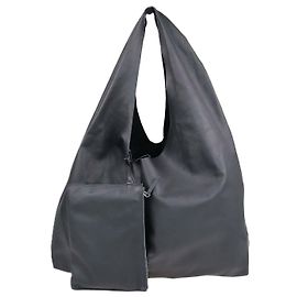 The Row Borsa New Bindle Bag in pelle grigio scuro