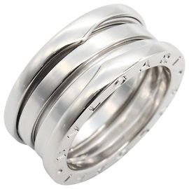 Bulgari Anel Aliança Bvlgari B.zero1 em Ouro Branco 18K