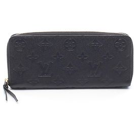 Louis Vuitton Portefeuille Clemence Monogram Empreinte Noir Long Wallet