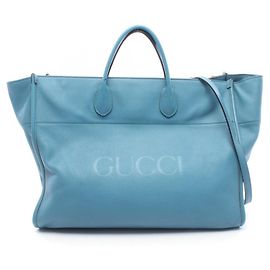 Borsa Tote Gucci in pelle blu