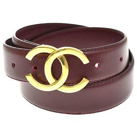 Chanel CC Logo Gürtel Leder schmal