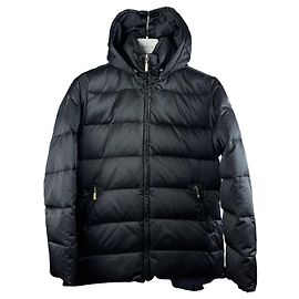Chaqueta acolchada con capucha Moncler negra para mujer Talla 2 / M