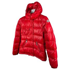 Casaco de Penas Moncler Berengere Vermelho para Mulher Tamanho 3 / M-L