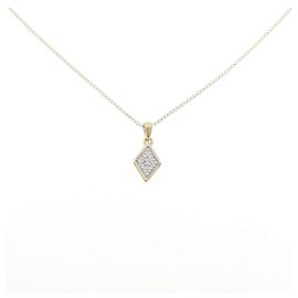 Autre Marque Collana di diamanti K10 Yellow Gold K10 White Gold