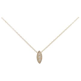 Autre Marque Collana in oro giallo K10 e diamanti