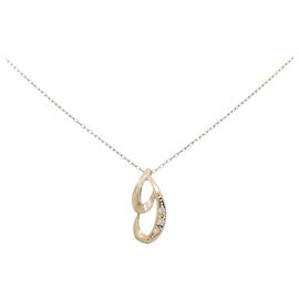 Autre Marque Collana in oro giallo K10 e diamanti