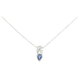 Autre Marque Au750 Saphir Diamant Halskette