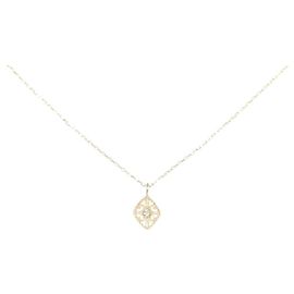 Autre Marque Halskette aus K10 Gelbgold und Diamanten