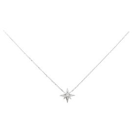 Autre Marque Collana in oro bianco K10 e diamanti