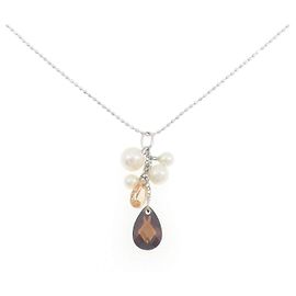Autre Marque Collar de perlas de agua dulce y oro blanco K10