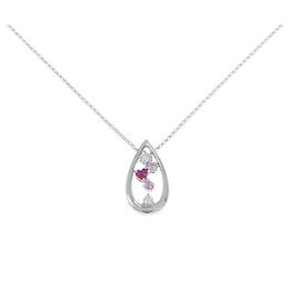 Autre Marque Collar Au750 2way de piedras coloridas