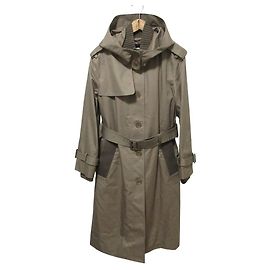 COACH C6013 Trenchcoat mit Kapuze und Shearling-Futter