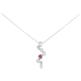 Autre Marque Collana Au750 Rubini e Diamanti