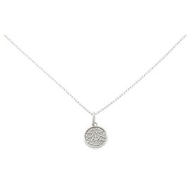Autre Marque Collana in oro bianco K10 e diamanti