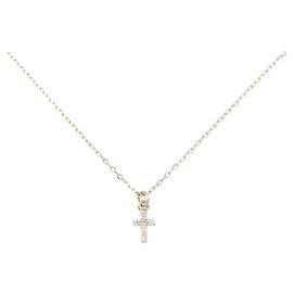 Autre Marque K10 Pink Gold Diamantenhalskette