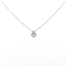 Autre Marque Collar de Corazón con Diamantes en Oro Blanco Au750 Platino PT850