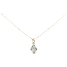 Autre Marque Collana di diamanti K10 Yellow Gold K10 White Gold