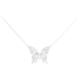 Autre Marque Collana Farfalla in Oro Bianco K10