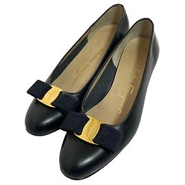 Zapatos de tacón Vara de cuero de Salvatore Ferragamo