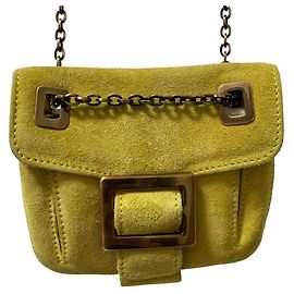 Bolso de hombro con cadena de gamuza Roger Vivier