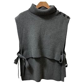 Autre Marque cygne charre Strick-Rollkragenpullover ärmellos