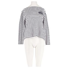Polo Ralph Lauren Weißer Baumwollpullover mit Streifen