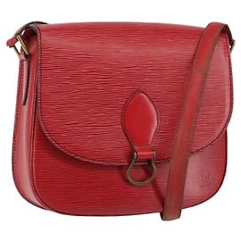 Bolso de hombro LOUIS VUITTON Epi Saint Cloud GM Rojo M52197 LV