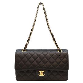 Chanel Schultertasche aus schwarzem Caviar-Leder matelassé