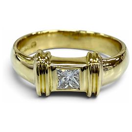 Autre Marque Tiffany Vintage Ring aus 18K Gelbgold mit Diamanten zum Stapeln