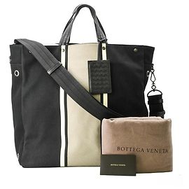 Bottega Veneta Wendbare Canvas Tote Schultertasche