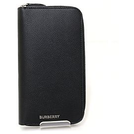 Portefeuille long Burberry en cuir noir