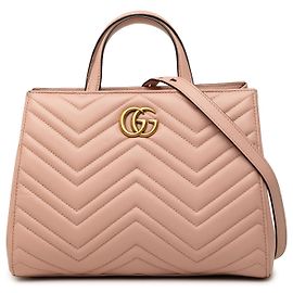 Borsa Gucci GG Marmont Small in pelle di vitello matelassé rosa
