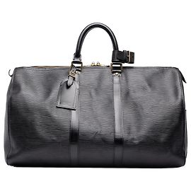 Louis Vuitton Black Epi Keepall 45