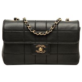 Chanel Black Chocolate Bar Lambskin Single Flap