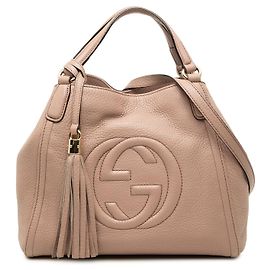 Sac Soho Satchel Gucci petit en cuir de veau marron