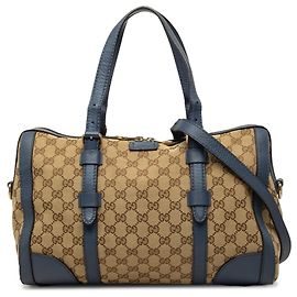 Borsa Boston Gucci Beige Medium GG Canvas con cintura
