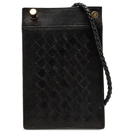 Portacellulare Bottega Veneta in nappa Intrecciato nero