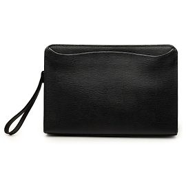 Burberry Clutch aus schwarzem Leder