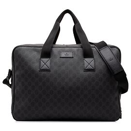 Gucci Black GG Supreme Travel Bag